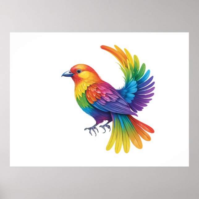 Póster Pájaro colorido (Frente)