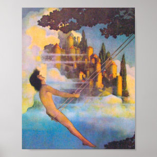 Póster Pájaro de Dinky Maxfield Parrish