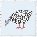 Póster Pájaro de Guinea Fowl<br><div class="desc">Un guineano lindo y peculiar para los granjeros,  los amantes de las aves y cualquier otro!</div>