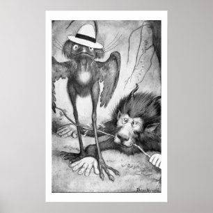 Póster Pájaro de Jubjub y la escotilla de Bandersnatch