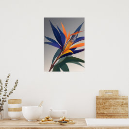 Póster Pájaro de la flor del paraíso