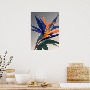 Póster Pájaro de la flor del paraíso