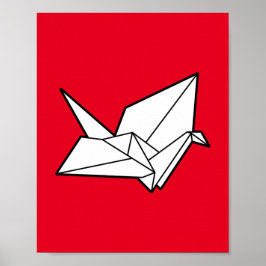 Póster Pájaro de origami