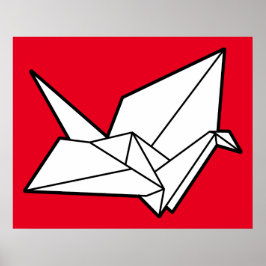 Póster Pájaro de origami