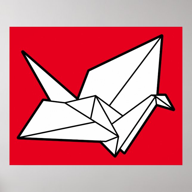 Póster Pájaro de origami (Frente)