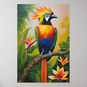 Póster   Pájaro del paraíso   Estilo de pintura de