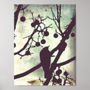 Póster Pájaro en una rama