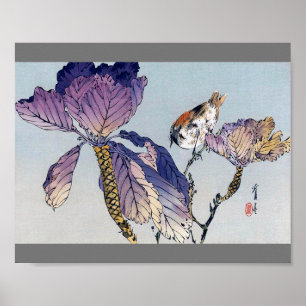 Póster Pájaro en una sucursal, Watanabe Seitei