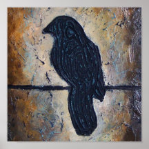 Pájaro esculpido en un alambre