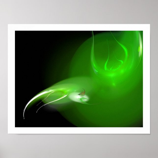 PÓSTER PÁJARO LIGERO EN VERDE (Frente)
