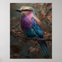 Póster Pájaro Lilac Ruleta Respirada