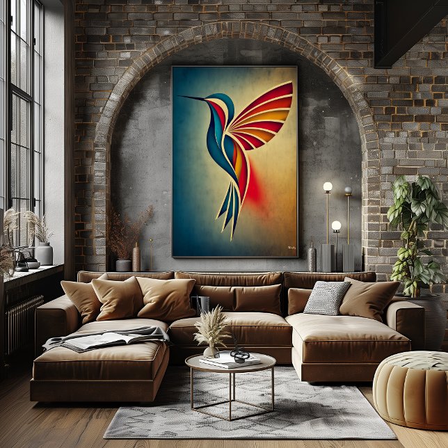 Póster Pájaro Mosca Art Déco Abstracto Geométrico Pared  (Subido por el creador)