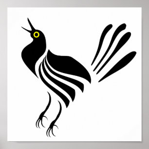 Póster Pájaro negro gracke macho