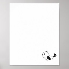Póster Pájaro pequeño individual