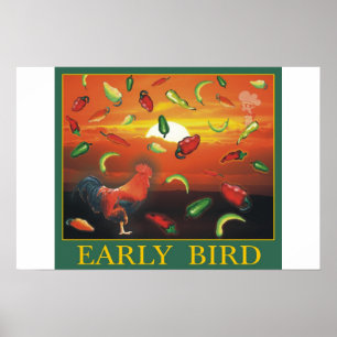 Póster Pájaro temprano