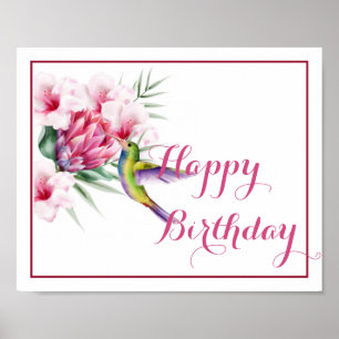 Póster Pájaro tropical personalizado 