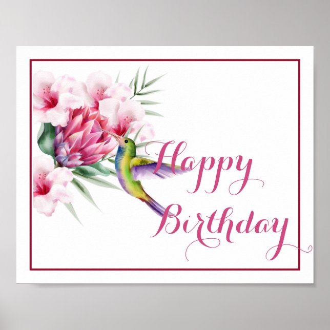 Póster Pájaro tropical personalizado  (Frente)