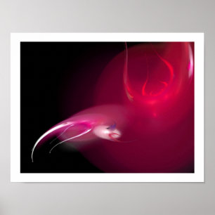 PÓSTER PÁJAROS CLAROS EN ROJO