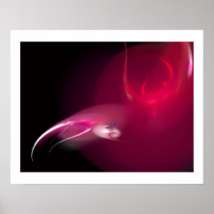 PÓSTER PÁJAROS CLAROS EN ROJO