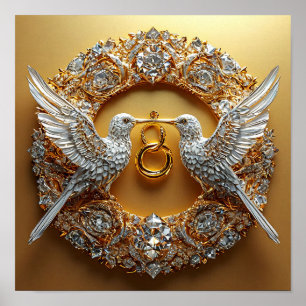 Póster Pájaros de Boda
