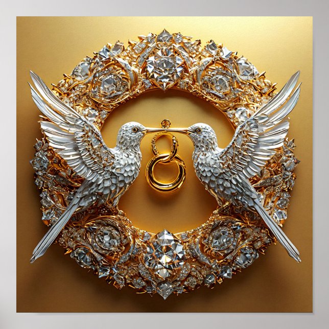 Póster Pájaros de Boda (Frente)