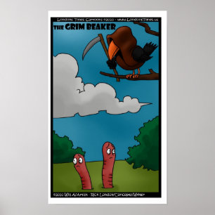 Póster Pájaros y Gusanos El vaso precipitador sombrío Pós