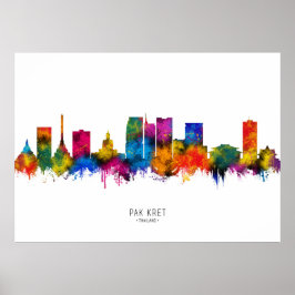 Póster Pak Kret Thailand Skyline