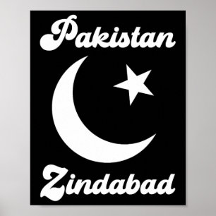 Póster Pakistán 2023: Zindabyd muere bandera paquistaní p