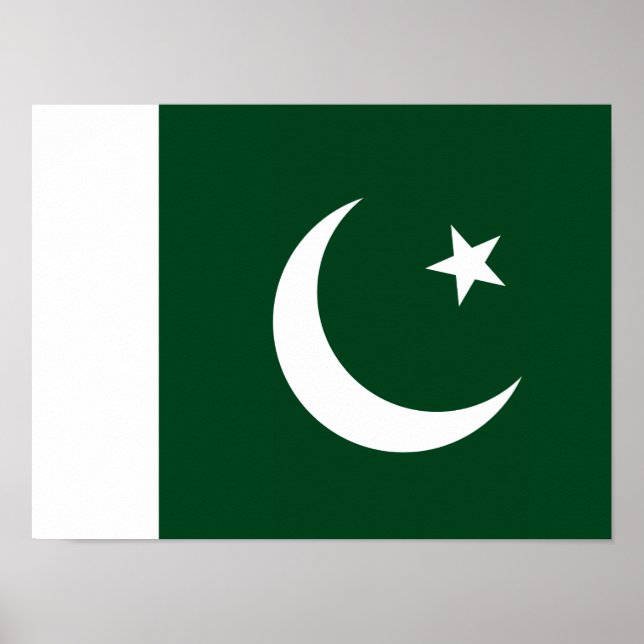 Póster Pakistán - Bandera paquistaní (Frente)