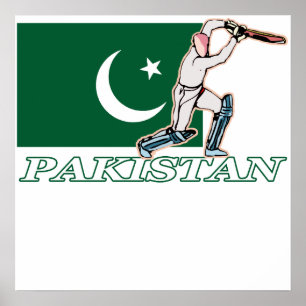 Póster Pakistani Cricket Player