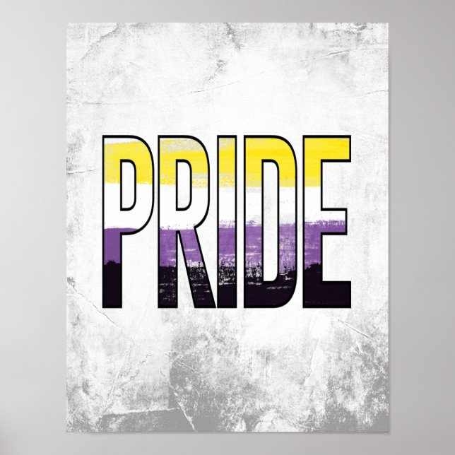 Póster Palabra de Orgullo No Binario (Frente)