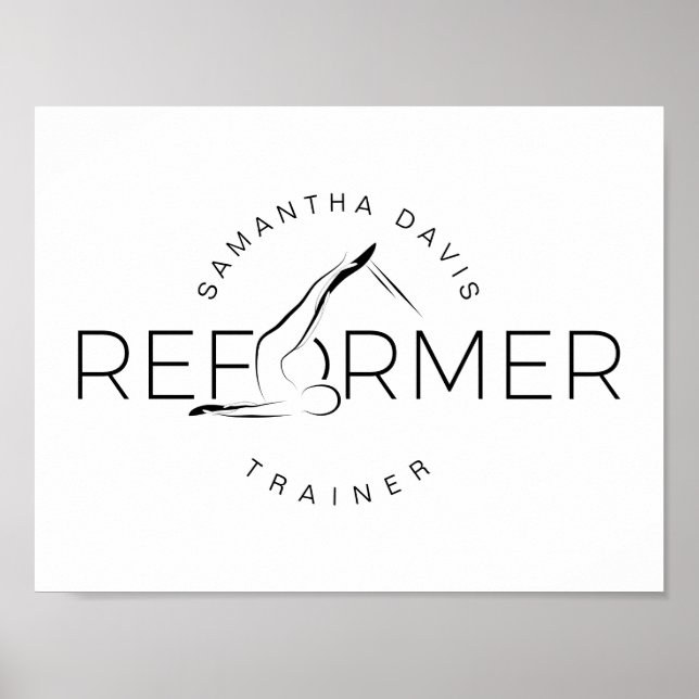Póster Palabra de reforma Pilates Instructor (Frente)