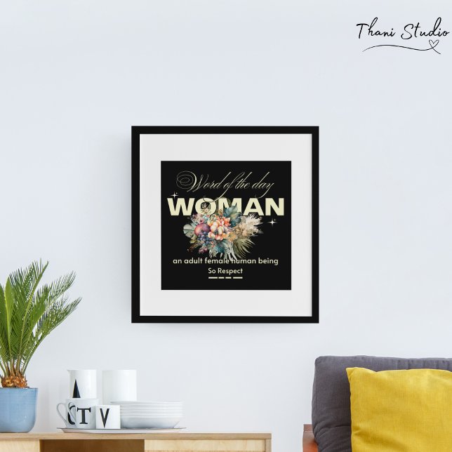 Póster Palabra del día Mujer Flor de cosecha moderna (Subido por el creador)