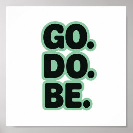 Póster Palabra, motivación, retro