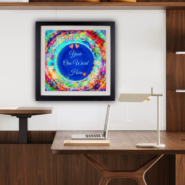 Póster Palabra Nombre de presupuesto personalizado de Boh (Personalized One Work Art Poster Inspirivity)