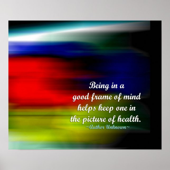 Póster Palabras de actitud positiva - Imagen de salud (Frente)