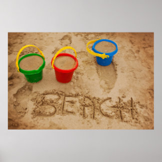 Póster Palabras de arena de playa