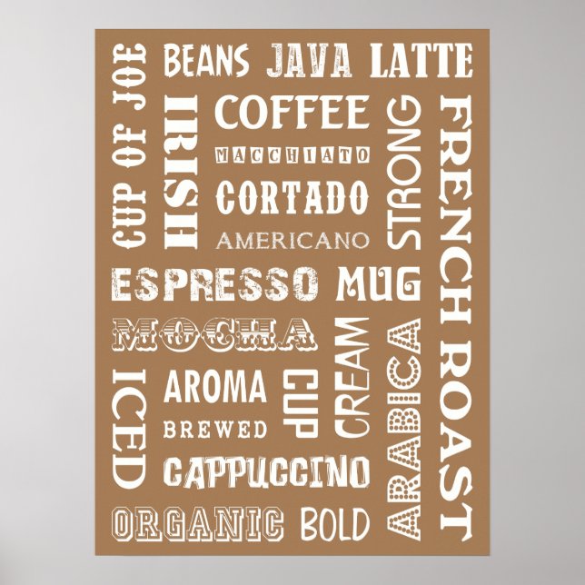 PÓSTER PALABRAS DE CAFÉ (Frente)