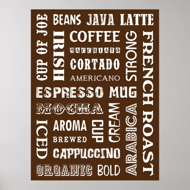 PÓSTER PALABRAS DE CAFÉ (Frente)