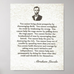 Póster Palabras de la sabiduría en Parchment= Abraham