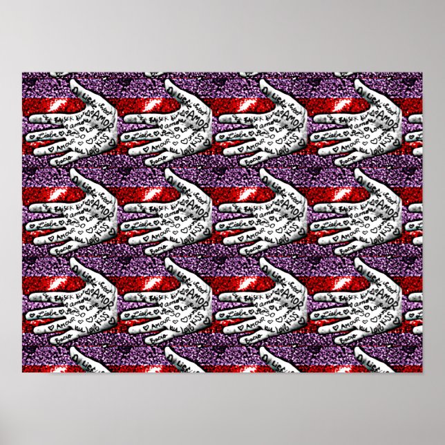 Póster Palabras de mano de amor (Frente)