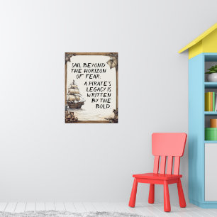 Póster Palabras de motivación para la vida pirata Micevil