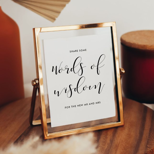 Póster Palabras de sabiduría boda signo (Subido por el creador)