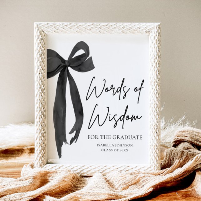 Póster Palabras de sabiduría del partido de graduación Bl (Subido por el creador)
