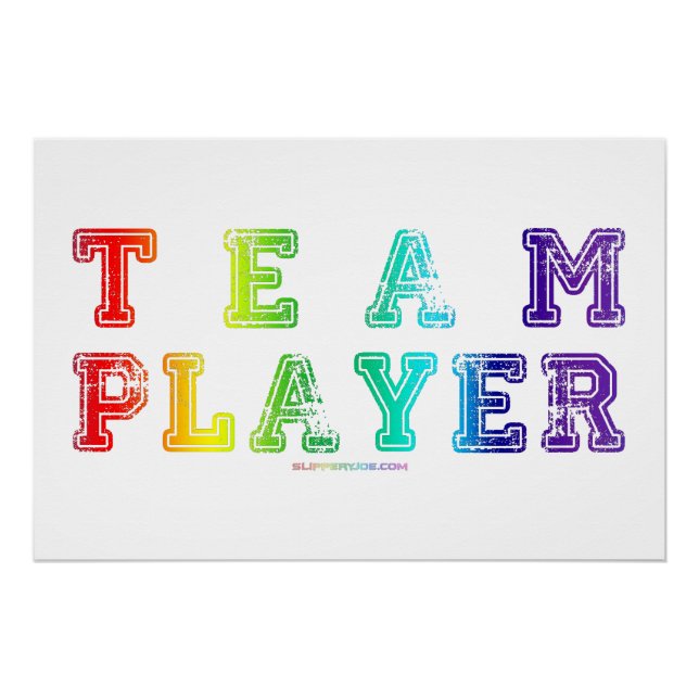 Póster Palabras del jugador de equipo de SlipperyJoe degr (Anverso)