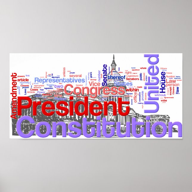 Póster Palabras del Poster Constitucional (Frente)