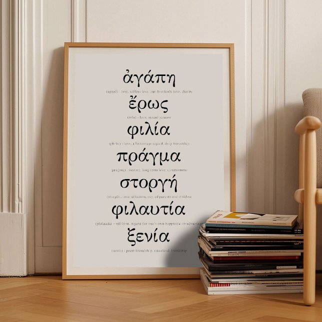 Póster Palabras griegas para el amor Imprimir Boda Imprim (Subido por el creador)