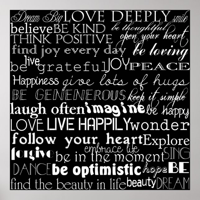 Póster Palabras inspiradoras (Frente)