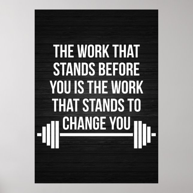 Póster Palabras Inspiradoras de Barbell - Motivación de e (Frente)