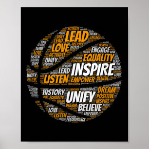 Póster Palabras inspiradoras de la cita motivacional del 